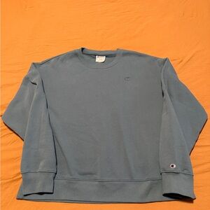 Champion Women’s Scoopneck Crewneck Sweatshirt in Teal